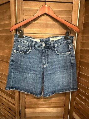 Pilcro and the Letterpress Indigo Denim Shorts